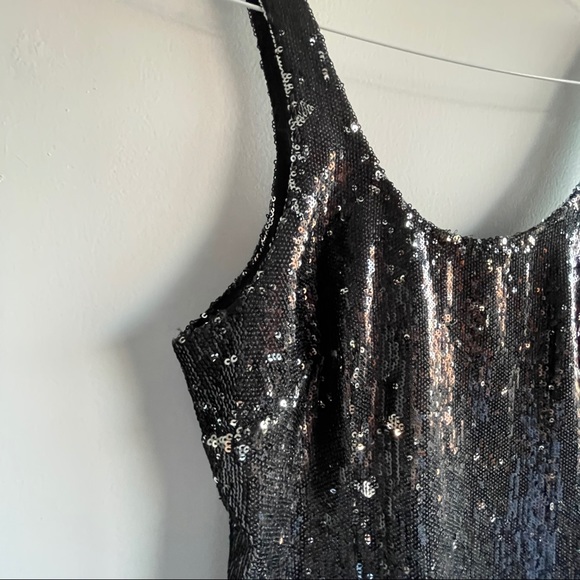Black Sequin Mini Dress - Picture 5 of 9